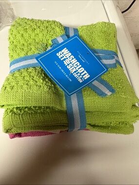 Northpoint Lime Green Cotton Washcloth Set - 2 Pack